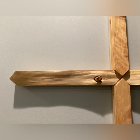 🟤 Beautiful Hand Crafted Solid Wood Large Cross - Excellent Condition - Unique - Picture 7 of 16